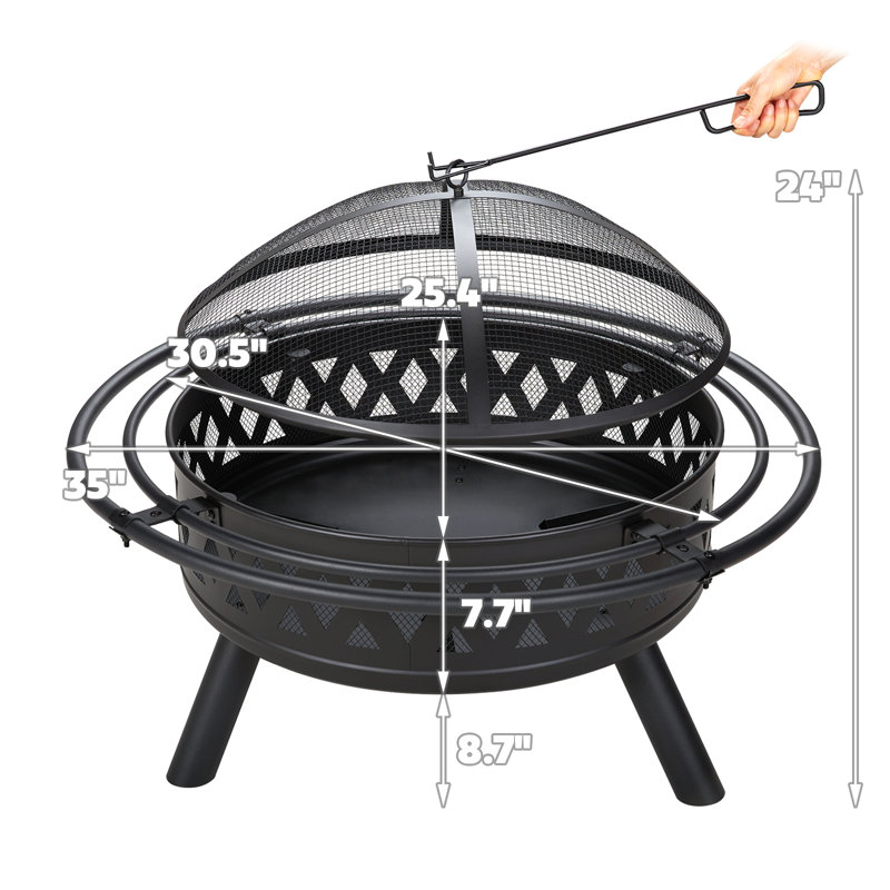 George Oliver Jullianne 24'' H x 35'' W Steel Wood Burning George Oliver Jullianne 24'' H x 35'' W Steel Wood Burning